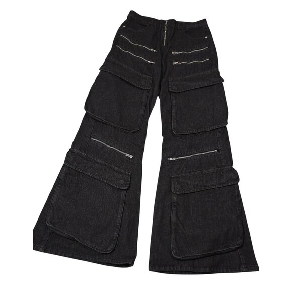 Human Extinction Pants - Human Extinction Zip Cargos in Black